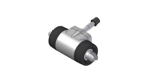 Vérin de roue Ø25,40mm gauche - 35395.02 - Vérin de roue