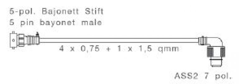 Adaptateur droit 5 pôles - 408836.001 - Eléments de connexion