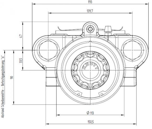 Hydraulique accumulateur à ressort -frein à étrier coulissant - 103201 - Freins industriels