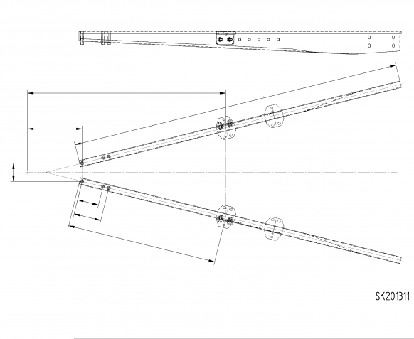 Timon d'attelage ZHL35 - 201028.002 - Barres de remorquage
