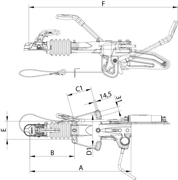 Dispositif à inertie sans roue d'appui