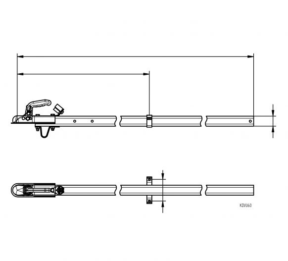 Barre d'attelage KDVU - 205601.002 - Timon d'attelage