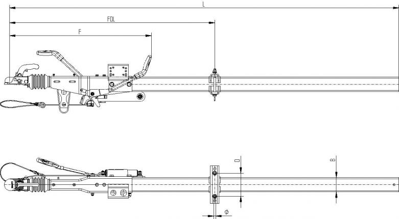Dispositif d'inertie tube droit - 207312.001 - Attelage à inertie