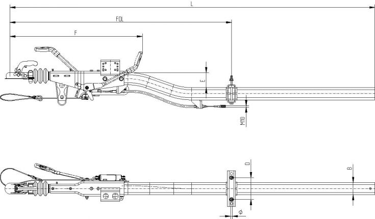 Dispositif d'inertie tube coudé - 207328.001 - Attelage à inertie