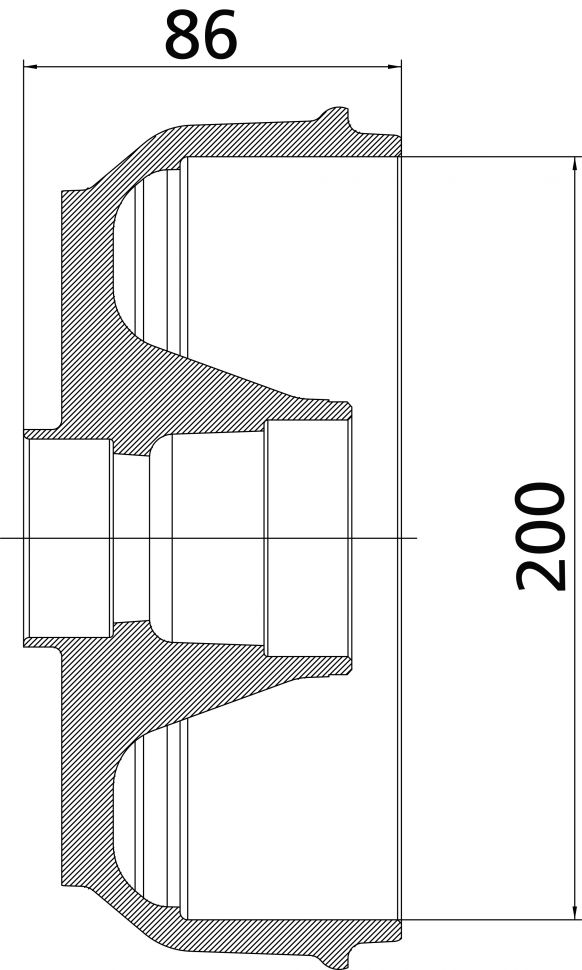 Moyeu de frein 200 - 21225-1B02 - Moyeu du frein
