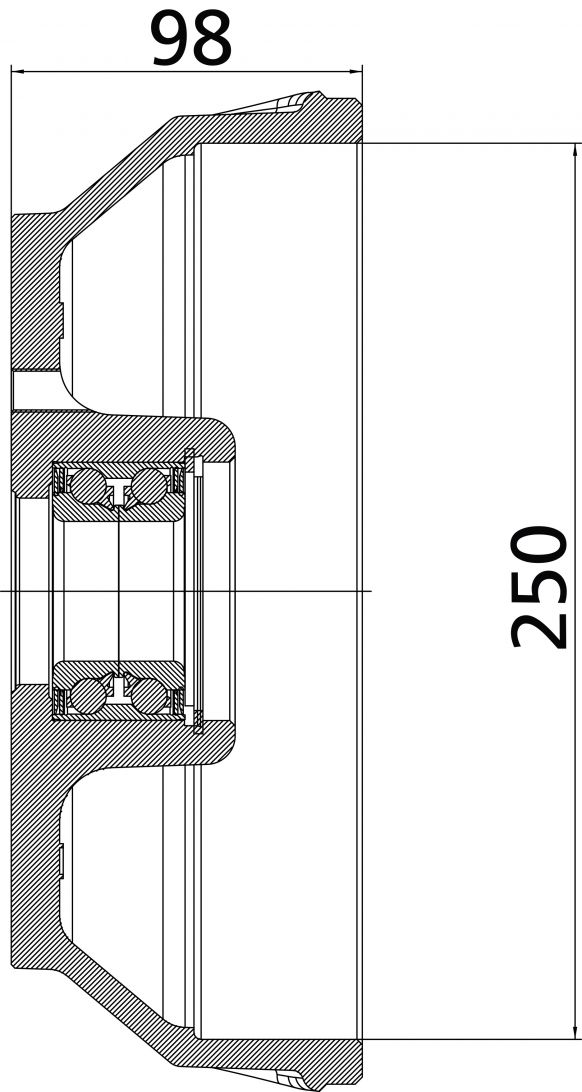 Moyeu de frein 250 - 25655C02 - Moyeu du frein