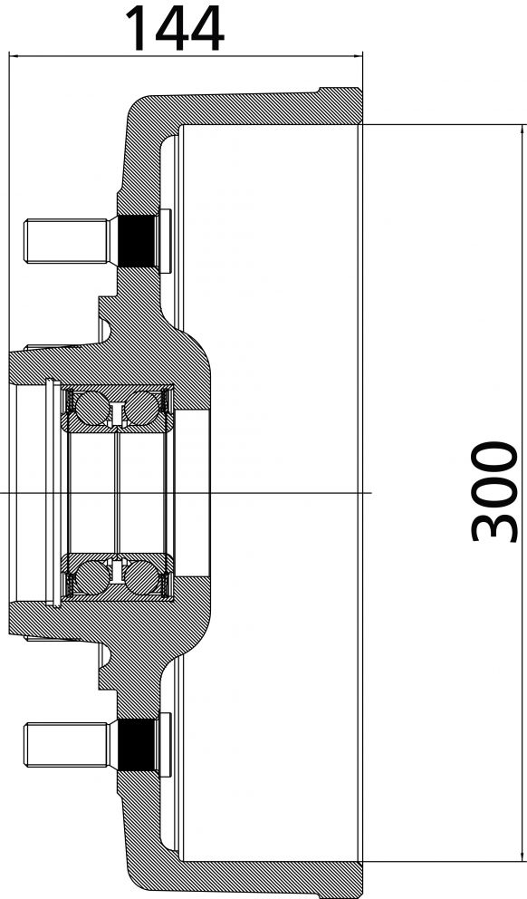 Moyeu de frein 300 - 25759P02 - Moyeu du frein