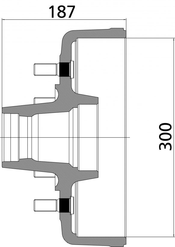 Moyeu de frein 300 - 25766P02 - Moyeu du frein