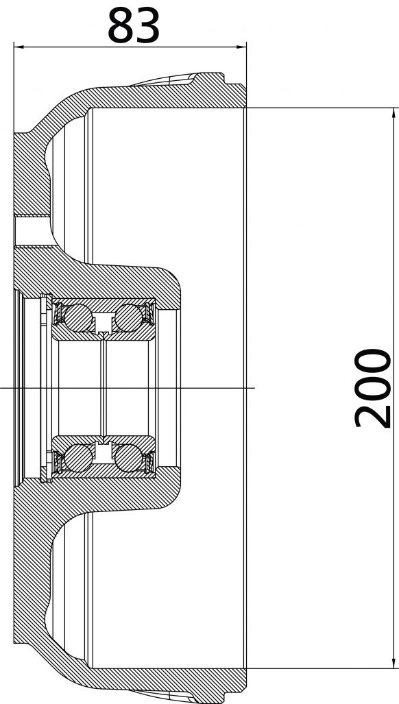Moyeu de frein 200 - 26980C02 - Moyeu du frein
