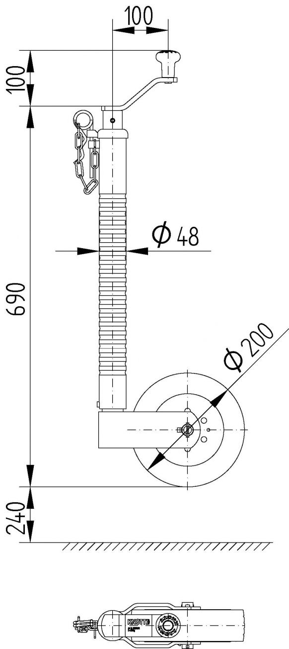 Roue de support TK48