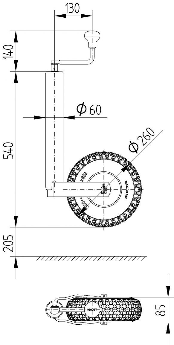 Roue d'appui TK60 - 400286.001 - Roues d'appui