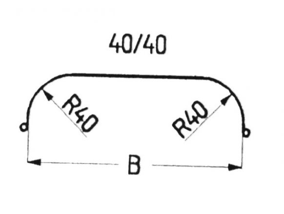 Garde-boue à un essieu en tôle ronde - 400350.001 - Garde-boue