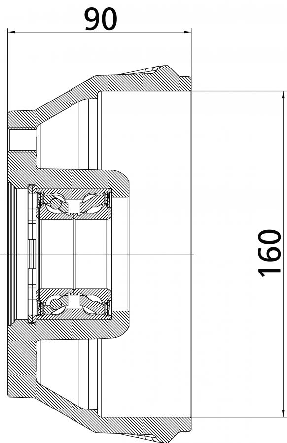 Moyeu de frein 160 - 400460C002 - Moyeu du frein