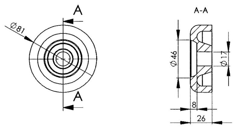 Embout pour rouleau de quille - 402809.027 - Remorque pour bateau