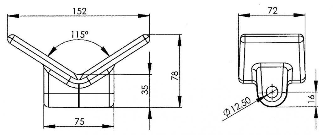 Support de proue - 402809.028 - Remorque pour bateau