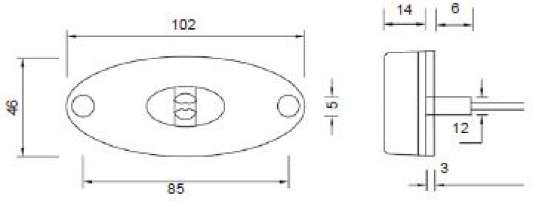 Flatpoint 2 LED 12V/24V - 404556.001 - Position de feux
