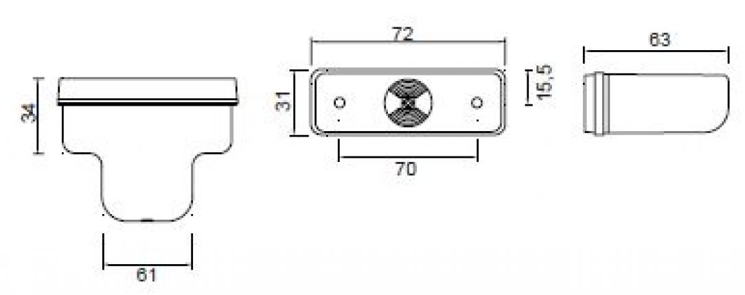 Flatpoint 1 LED - 404780.001 - Feux de position latéraux