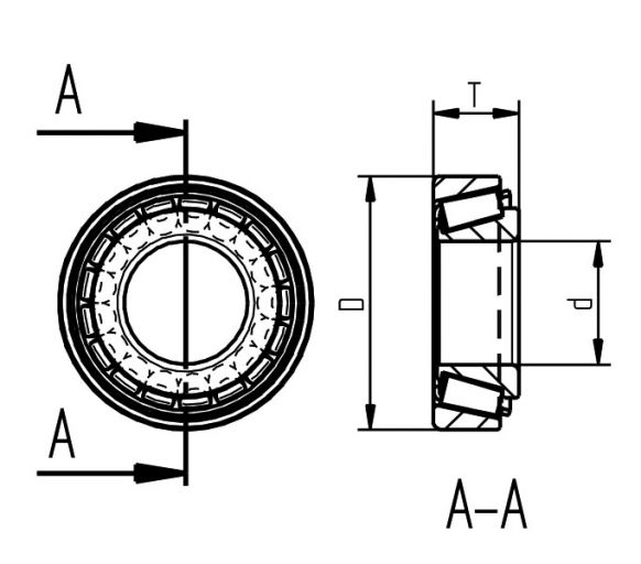 Paliers à rouleaux coniques Ø42mm - 406144.001 - Palier