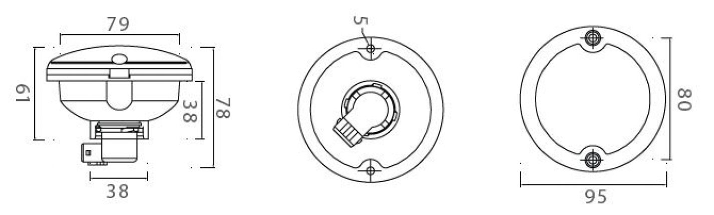 Roundpoint / optique en verre clair - 406747.001 - Feux arrières