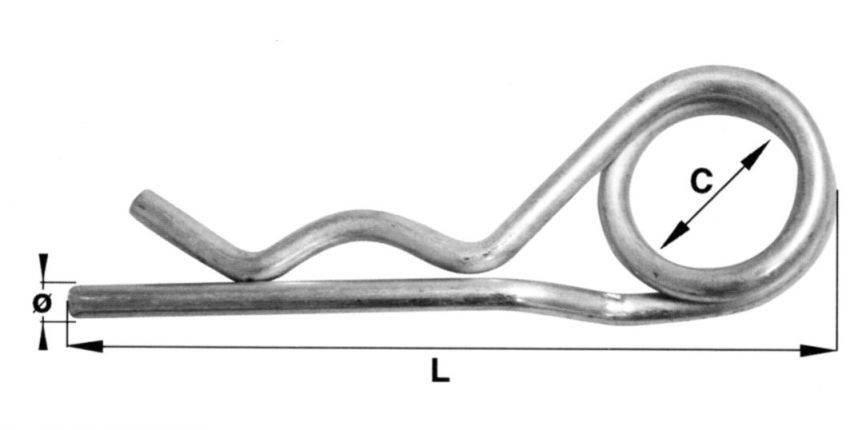 Fiches à ressort - 407809.001 - Goupilles pliantes / goupilles fendues à ressort