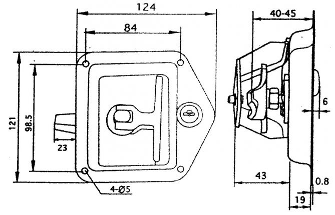 Serrure de boîtier - 408060.001 - Verrous / Accessoires