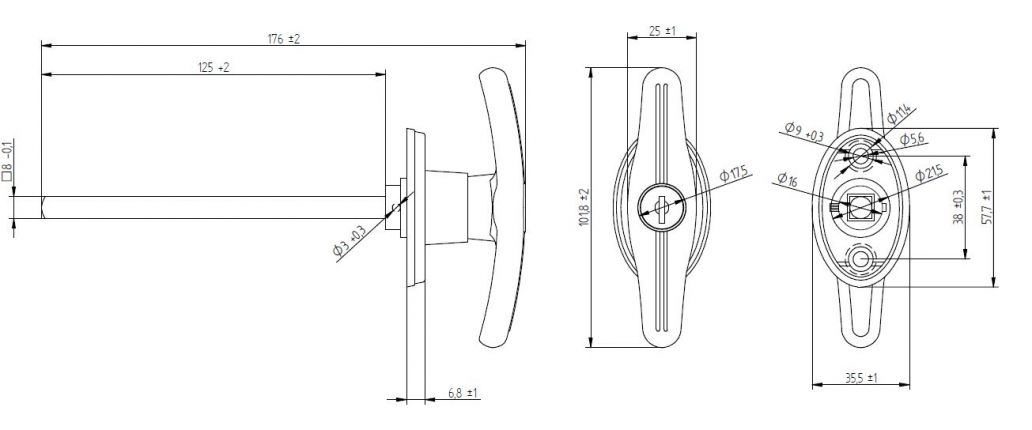 Serrure en T - 408063.001 - Verrous / Accessoires