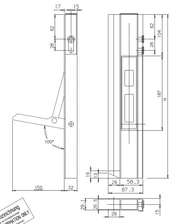 Fermeture à course longue - 408492.002 - Fermetures