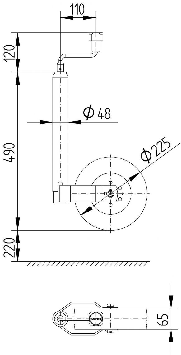 Roue d'appui TK48 - 411402.001 - Roues d'appui