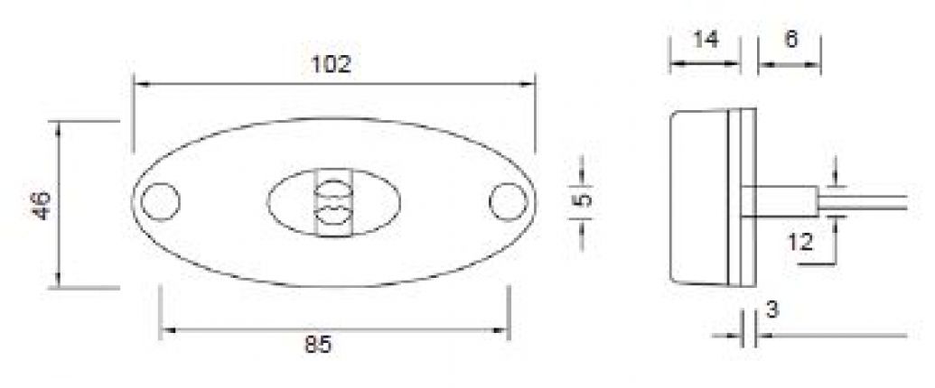 Flatpoint 2 LED - 413285.001 - Feux de position latéraux