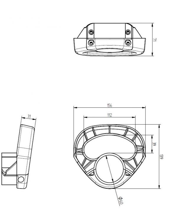 Poignée de manœuvre pour roue de support - 414005.001 - Poignées