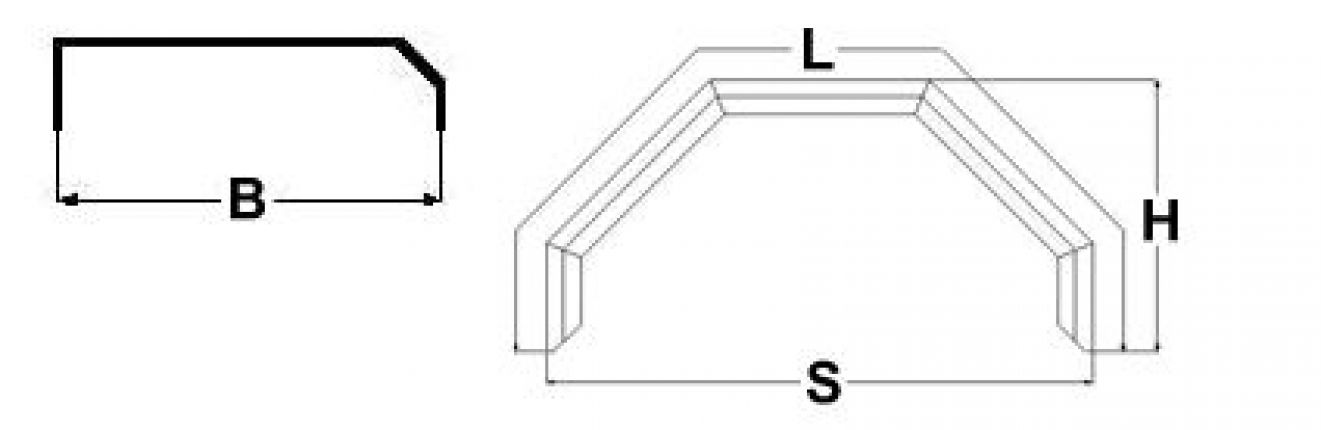 Garde-boue un essieu élement angulaire en aluminium avec des ondulations - 416816.001 - Garde-boue