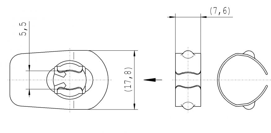 Coussinet sphérique en plastique - 416900.001 - Ressorts à gaz accessoires