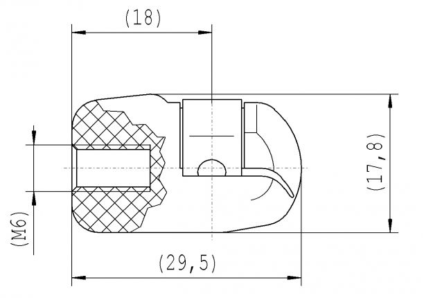Coussinet sphérique en plastique - 416900.001 - Ressorts à gaz accessoires