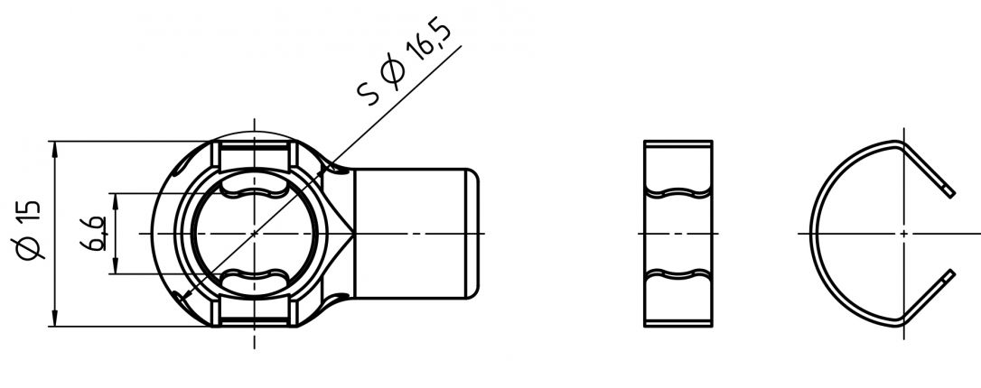 Tête sphérique - 416901.001 - Ressorts à gaz accessoires