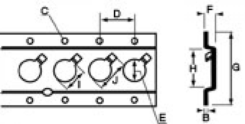Rail d'ancrage- trou rond - 416940.001 - Ancrage de fixation