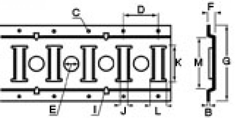 Rail d'ancrage à trou longue - 416943.001 - Ancrage de fixation