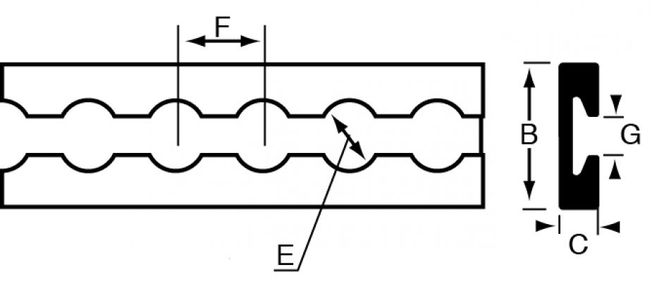 Rail d'ancrage Airline - 416946.001 - Ancrage de fixation