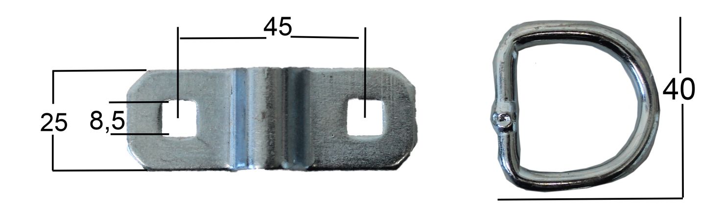 Anneau d’amarrage + languette libre - 417396.001 - Ancrage de fixation