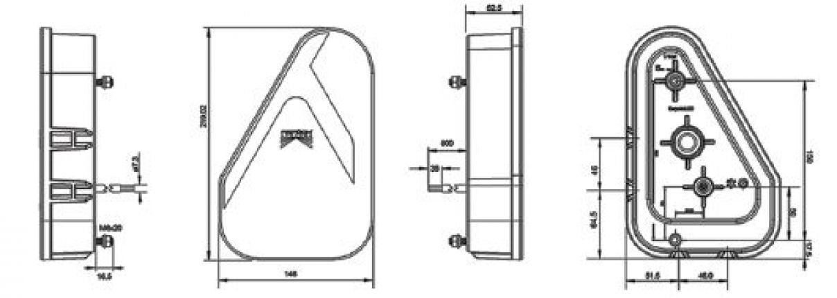Earpoint LED 12V/24V - 418714.001 - Feux arrières