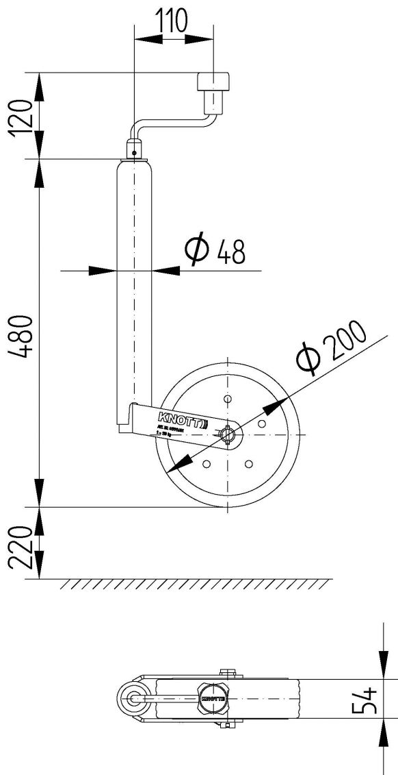 Support wheel TK48 - 419913.001 - Roues d'appui