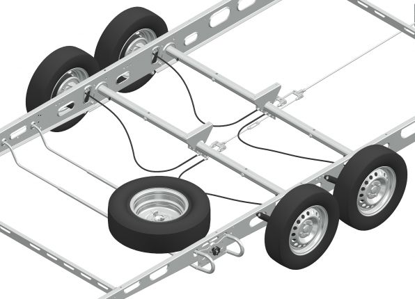 Support de roue de rechange pour caravane - 421241.001 - Аttirail pour roues/pneus/jantes