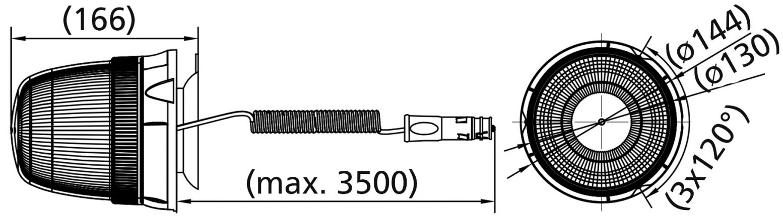 Gyrophare haut - 421460.001 - Gyrophares