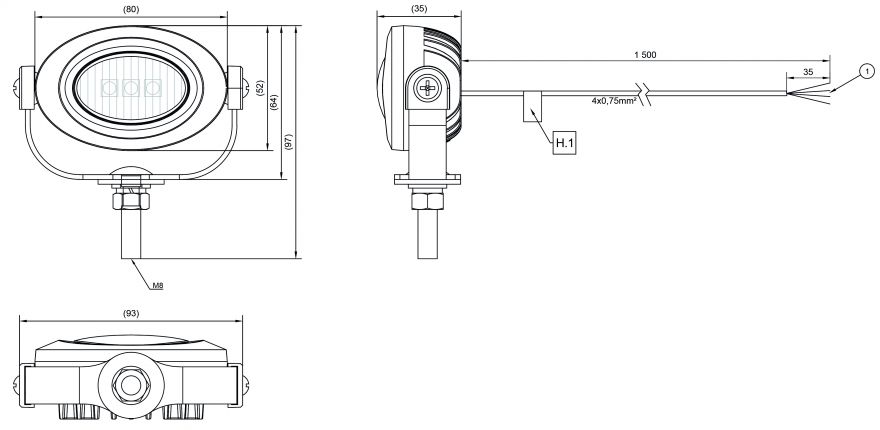 Feu clignotant LED - 421515.001 - Gyrophares