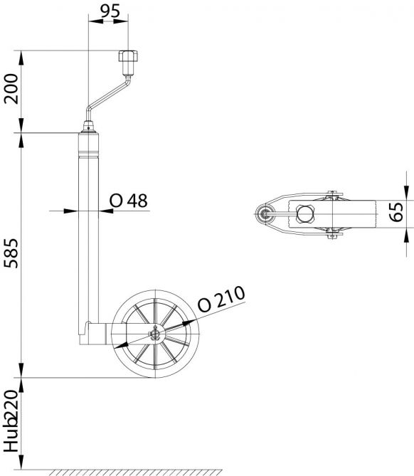 Roue d'appui TK48 (E-Load)