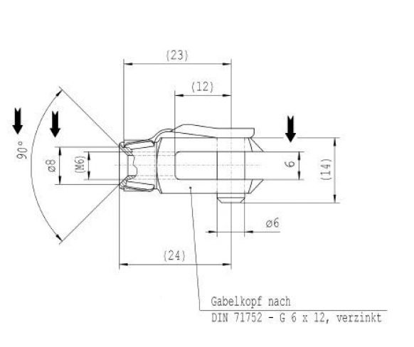 Tête de fourche avec boulon ES
