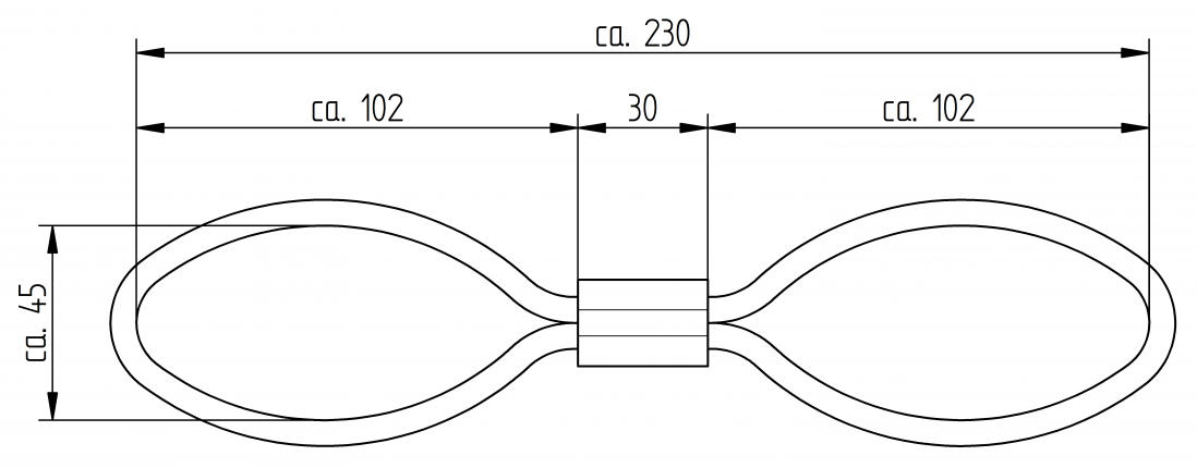 Support de corde de protection pour remorques non freinées jusqu'à 1500 kg - 6B1987.001 - Bride sphé