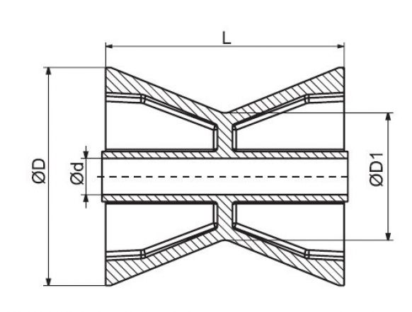 Rouleau d'étrave 4" - 6X1064.014 - Remorque pour bateau