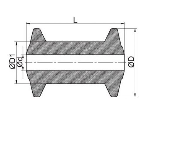 Rouleau de quille de 4" - 6X1064.034 - Remorque pour bateau